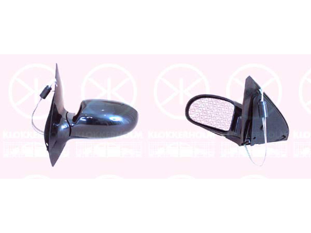 Exterior Mirror, Control: cable pull, Convex, Left