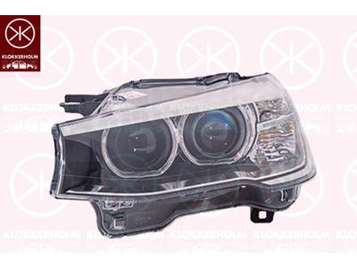 Forlygte, højre, Bi-Xenon, med kørelys (LED), med indstillingsmotor for LWR, uden styreenhed til Xenon, D1S (gasafladningslampe), PY21W, AL