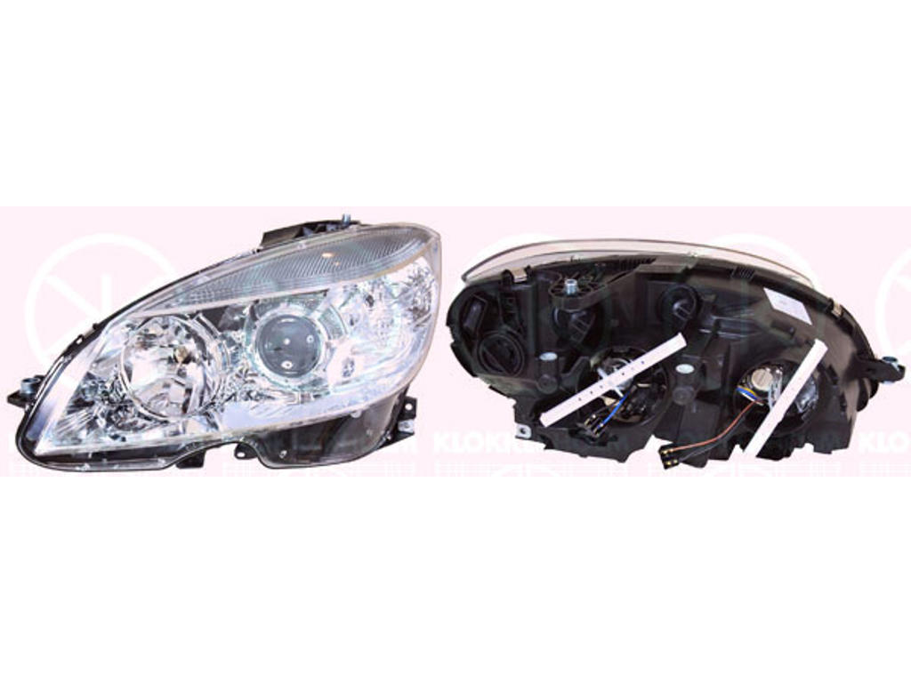 Headlight, H7/H7, with motor for headlamp levelling, AL, Left