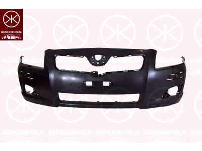 Bumper, Front, Smooth, black, with hole(s) for washer nozzle