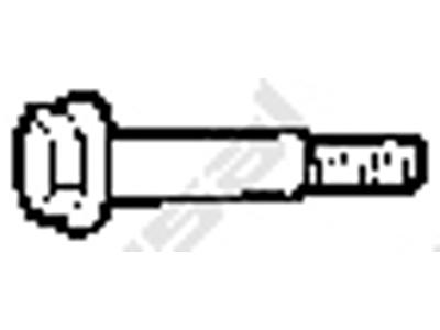 Bolt, exhaust system, Thread Size: M10, Length [mm]: 57