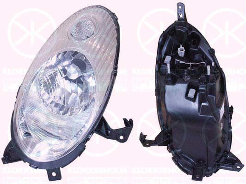 Headlight, H4, for vehicles with headlight levelling, Left, Illuminance [lx]: 12.5, T.Y.C