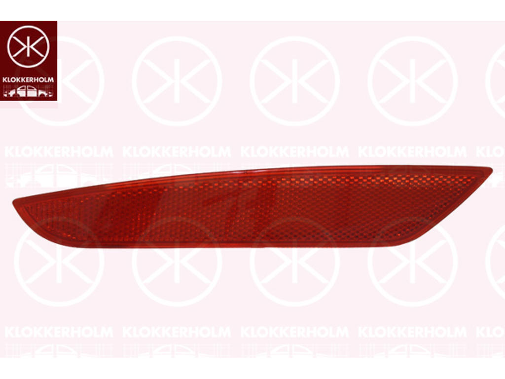 Reflector, Left Rear, not for vehicle equipment line/variant: GTI, GTD, red