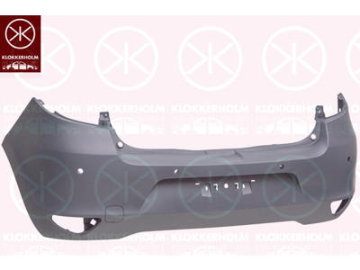 Bumper, w/primer, Rear, with hole(s) for park distance control