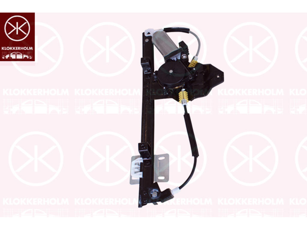 Window Regulator, OE-type, with electric motor, without comfort function, Electric, Right Rear, Number of pins: 2