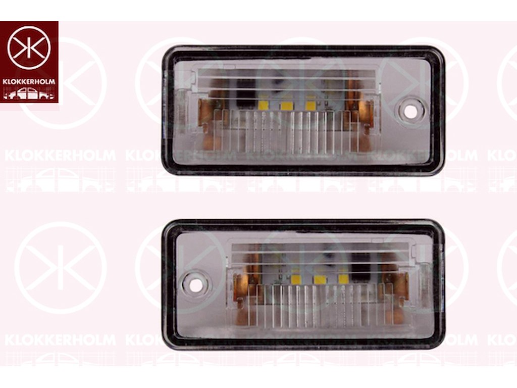 Feu éclaireur de plaque, LED, côté conducteur + passager av., Jeu, 2