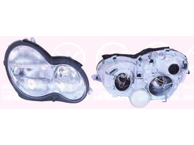 Headlight, H7/H7, for vehicles with headlight levelling, Depo, Left, Illuminance [lx]: 27.5