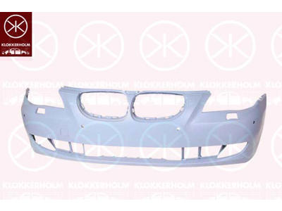 Bumper, w/primer, Front, with hole(s) for park distance control, with hole(s) for washer nozzle