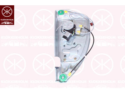 Window Regulator, 2/4-drs, OE-type, with electric motor, with comfort function, Electric, Right Rear, Number of pins: 6