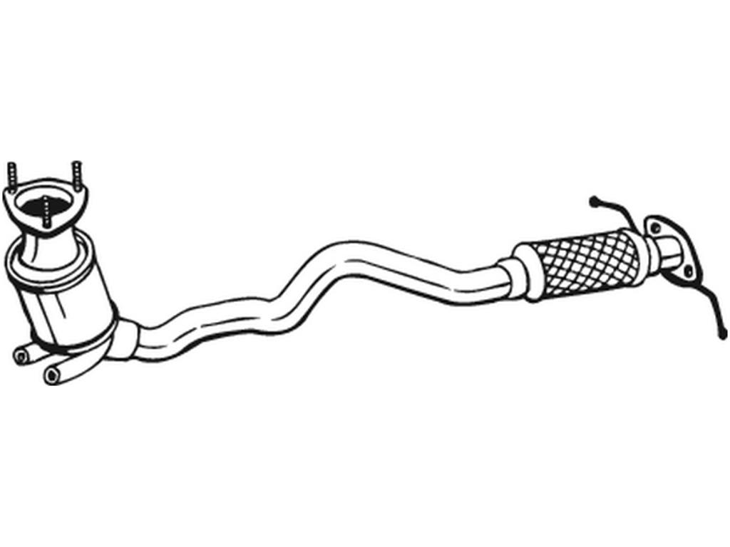 Catalytic Converter, with mounting parts, Euro 4
