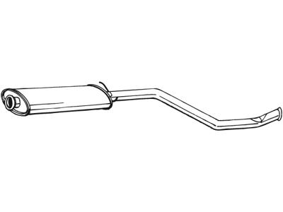 Centre Muffler, See accessories list for additionally required parts:  