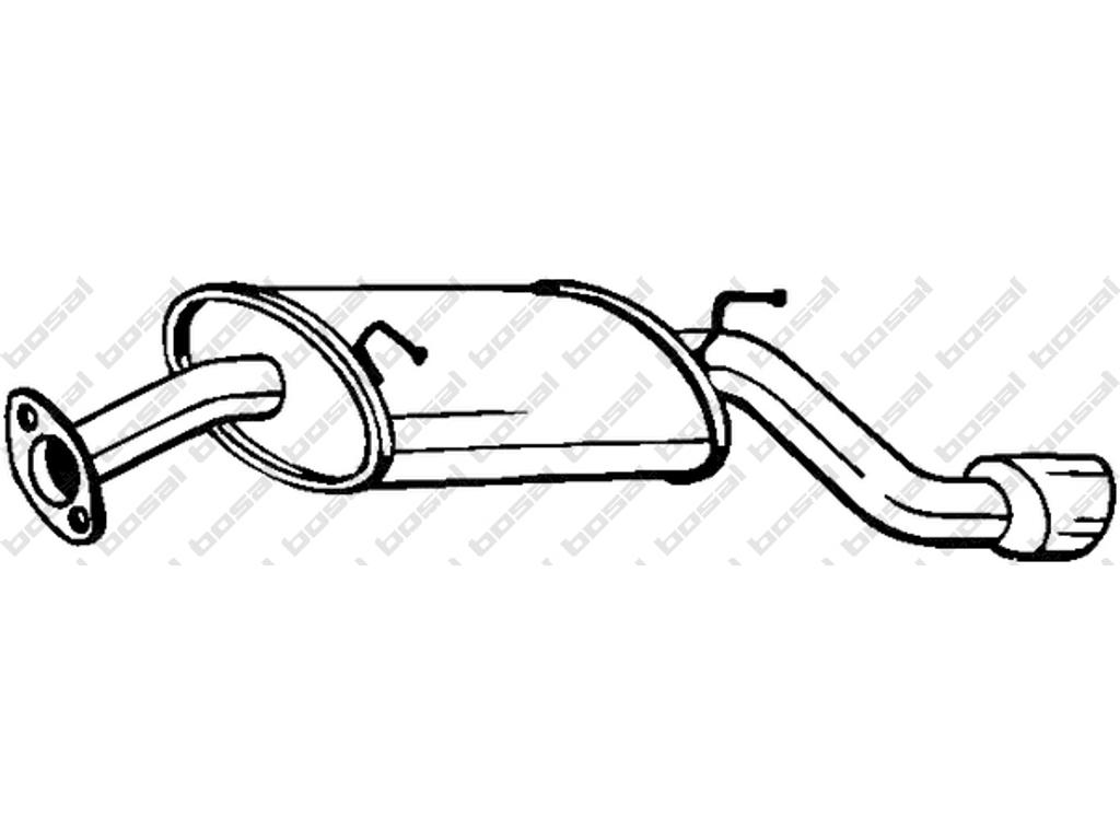 Rear Muffler, See accessories list for additionally required parts:  