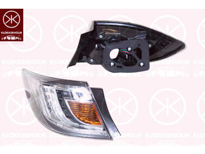 Baglygte, uden lampeholder, venstre, LED, Lampe/pæretype: HY21W, hvid