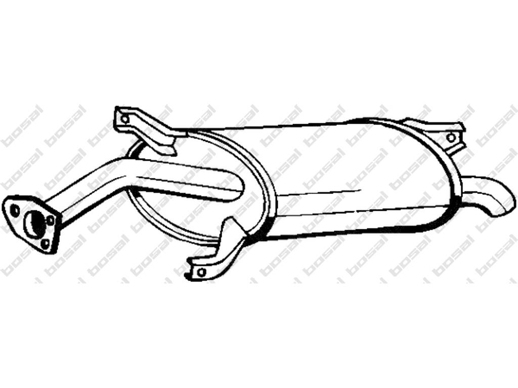 Rear Muffler, See accessories list for additionally required parts:  