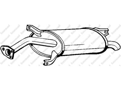 Rear Muffler, See accessories list for additionally required parts:  