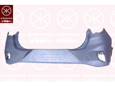 Bumper, w/primer, Rear, with hole(s) for park distance control, Number of bores: 2, Vehicle Equipment Line/Variant: TITANIUM & ST LINE