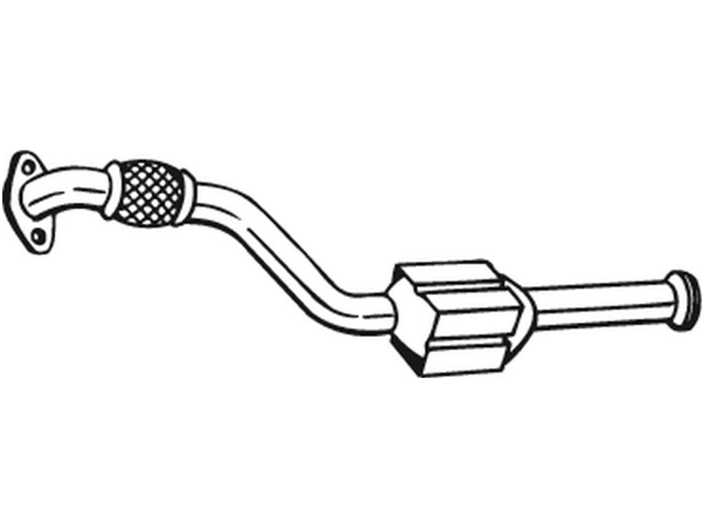 Catalytic Converter, with mounting parts, Emission Standard: Euro 2