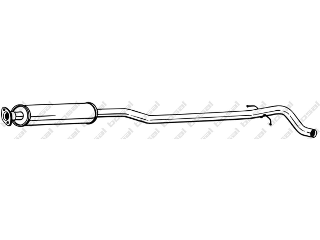 Centre Muffler, See accessories list for additionally required parts:  