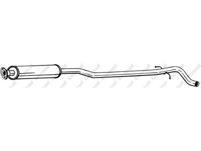 Centre Muffler, See accessories list for additionally required parts:  