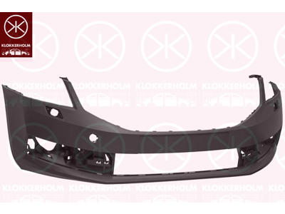 Bumper, Front, Smooth, with hole(s) for fog lights, with hole(s) for washer nozzle