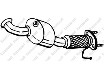 Catalytic Converter, with mounting parts, Euro 4