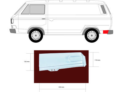 Quarter Panel, Corner Panel, Right Rear
