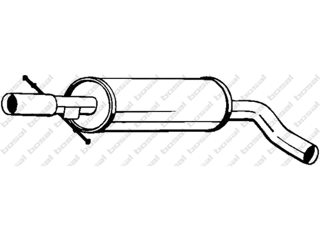 Centre Muffler, See accessories list for additionally required parts:  