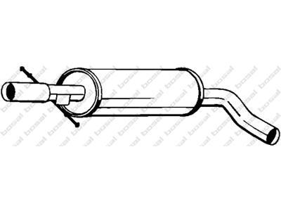 Centre Muffler, See accessories list for additionally required parts:  