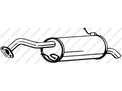 Rear Muffler, See accessories list for additionally required parts:  