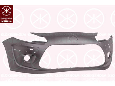 Bumper, w/primer, Front, with holes for trim/protective strip