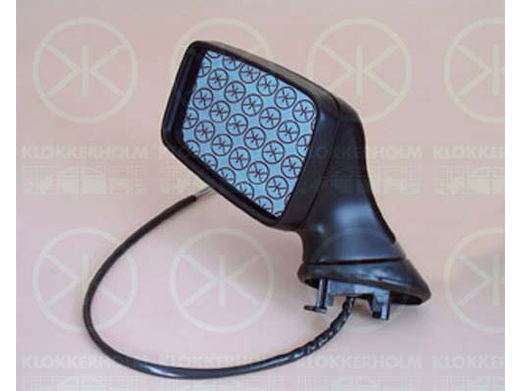 Exterior Mirror, Control: cable pull, Convex, blue, Right