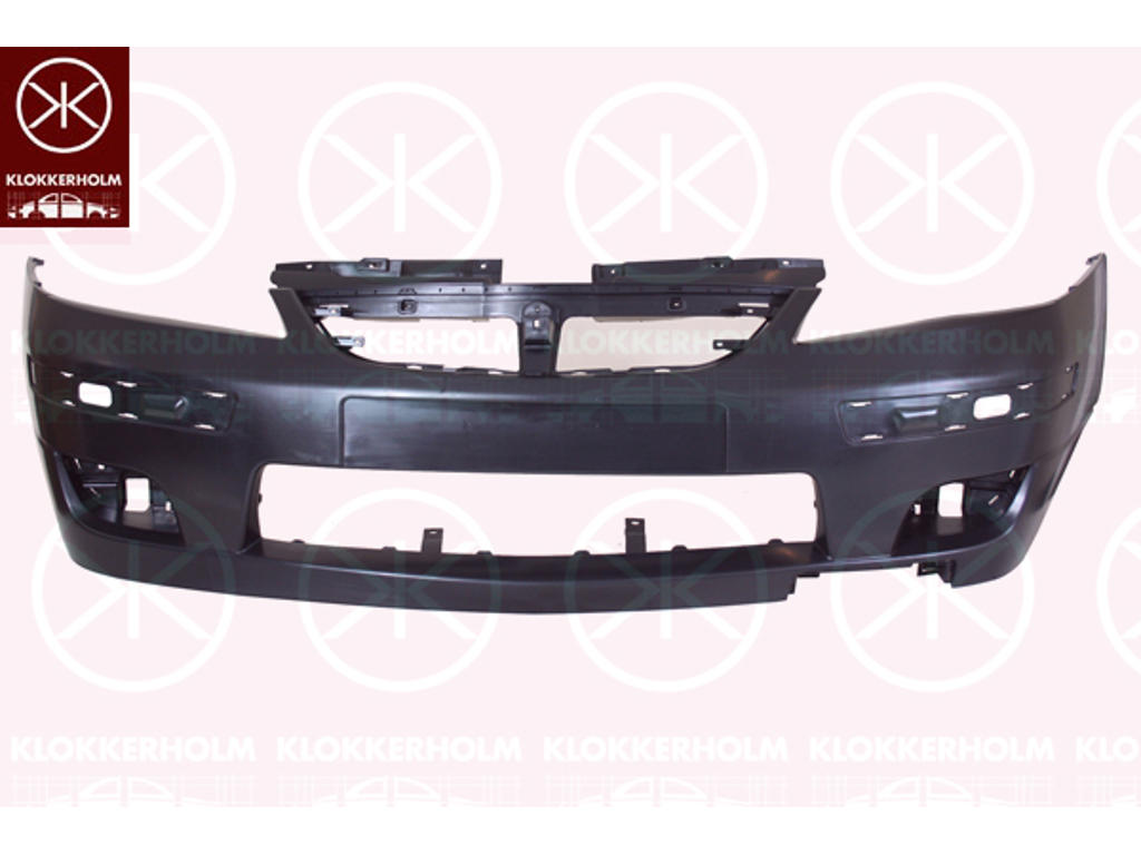 Bumper, Front, with arrangement for front fog light, black