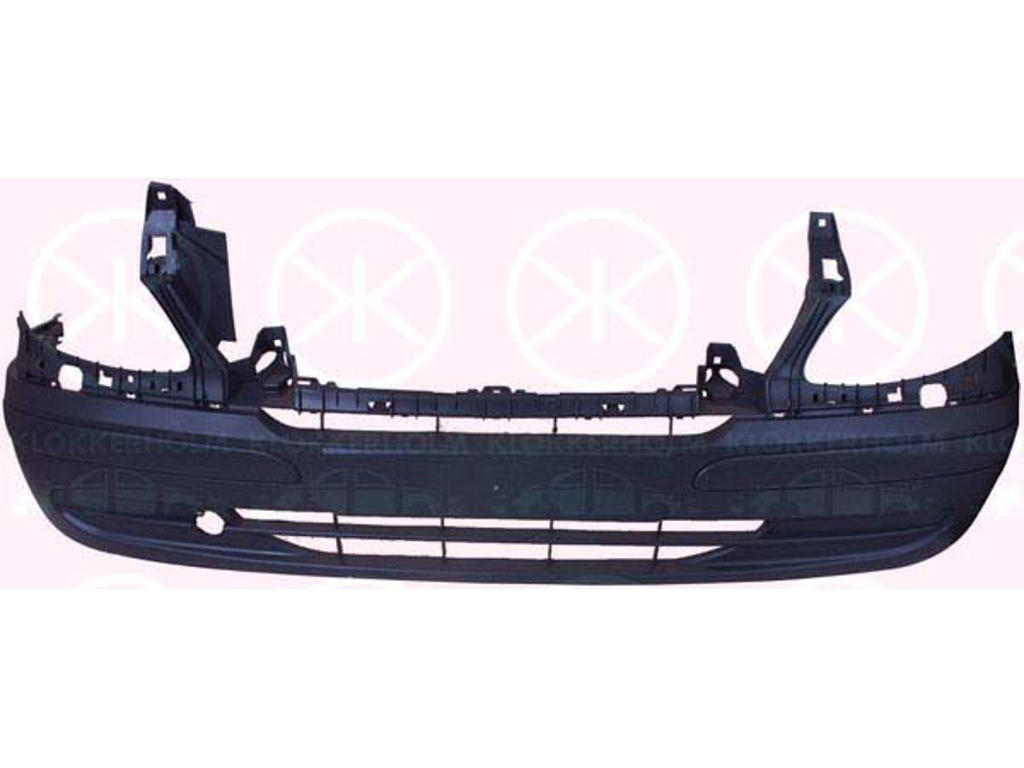 Bumper, Front, Grained, black