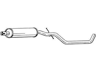 Centre Muffler, See accessories list for additionally required parts:  