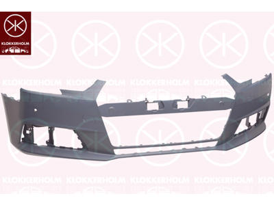 Bumper, w/primer, Front, with hole(s) for park distance control, Number of bores: 2