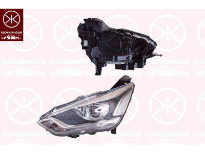 Forlygte, højre, Lysstyrke [lx]: 12.5, Bi-Xenon, med indstillingsmotor for LWR, uden styreenhed til Xenon, Valeo