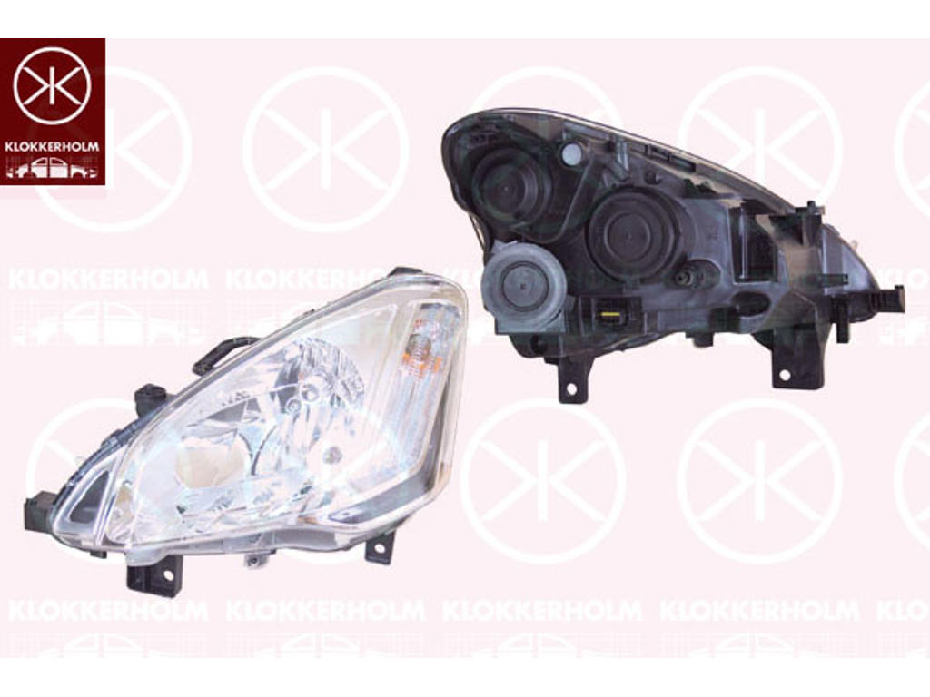 Projecteur principal, H4, avec commande pour correcteur de site projecteur, gauche, Éclairement [lx]: 12.5
