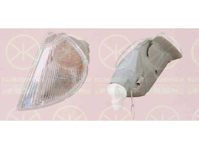 Direction Indicator, with bulb holder, white, Left