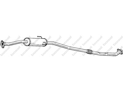 Centre Muffler, See accessories list for additionally required parts:  