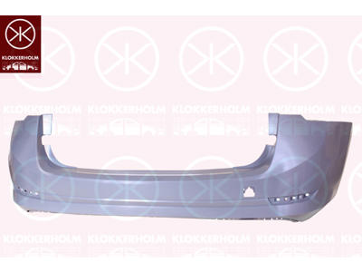 Bumper, Rear, black, not for trim level: RS