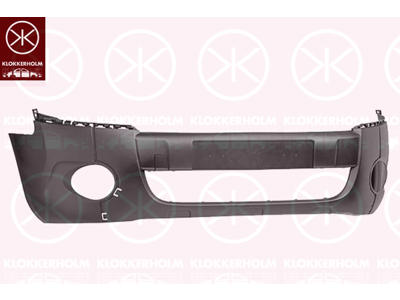 Bumper, Front, with holes/bracket for narrow trim strips, black, with hole(s) for fog lights, Model Year to: 2015