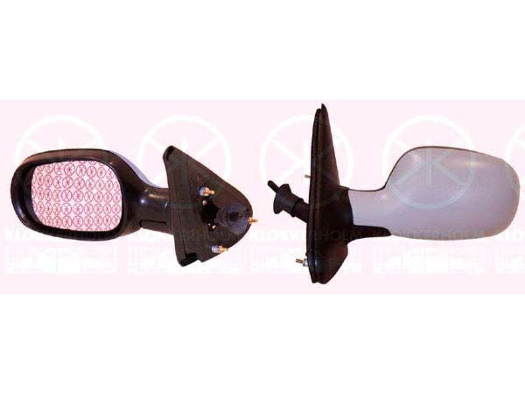 Exterior Mirror, w/primer, Control: cable pull, Aspherical, Left