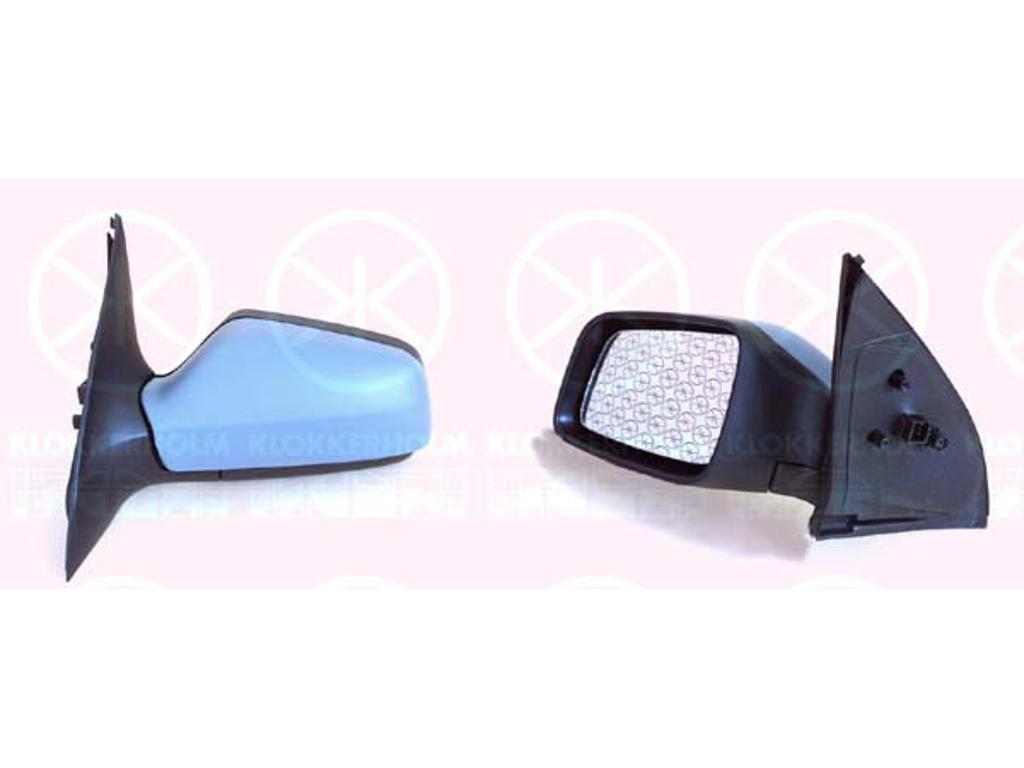 Exterior Mirror, w/primer, for electric mirror adjustment, Aspherical, Heatable, Left