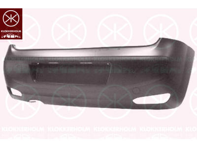Bumper, w/primer, with hole(s) for exhaust pipe, Rear, Trim Level: LOUNGE