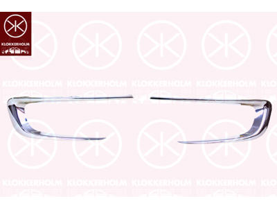 Trim/Protection Strip, bumper, Kit, Front, chrome