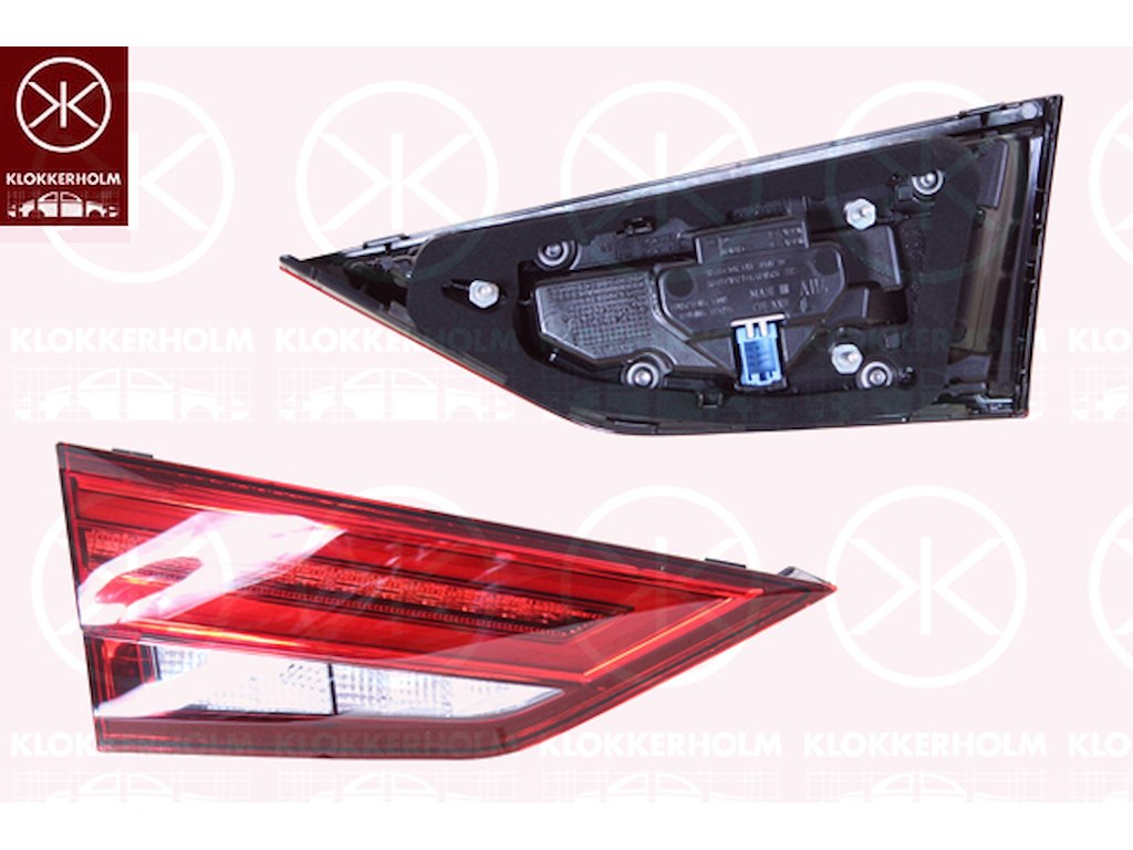 Tail Light Assembly, Left, Inner Section, LED, with bulb holder, AL