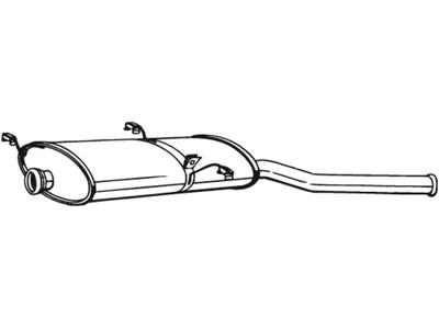 Rear Muffler, See accessories list for additionally required parts:  
