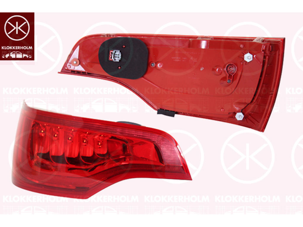 Kombinationsbackljus, LED, med lamphållare, Höger
