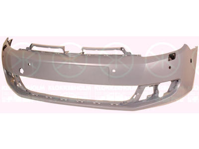 Bumper, Front, not for trim level: GTD,GTI, with hole(s) for washer nozzle, with hole(s) for park assist (parallel parking), Number of bores: 6, w/primer