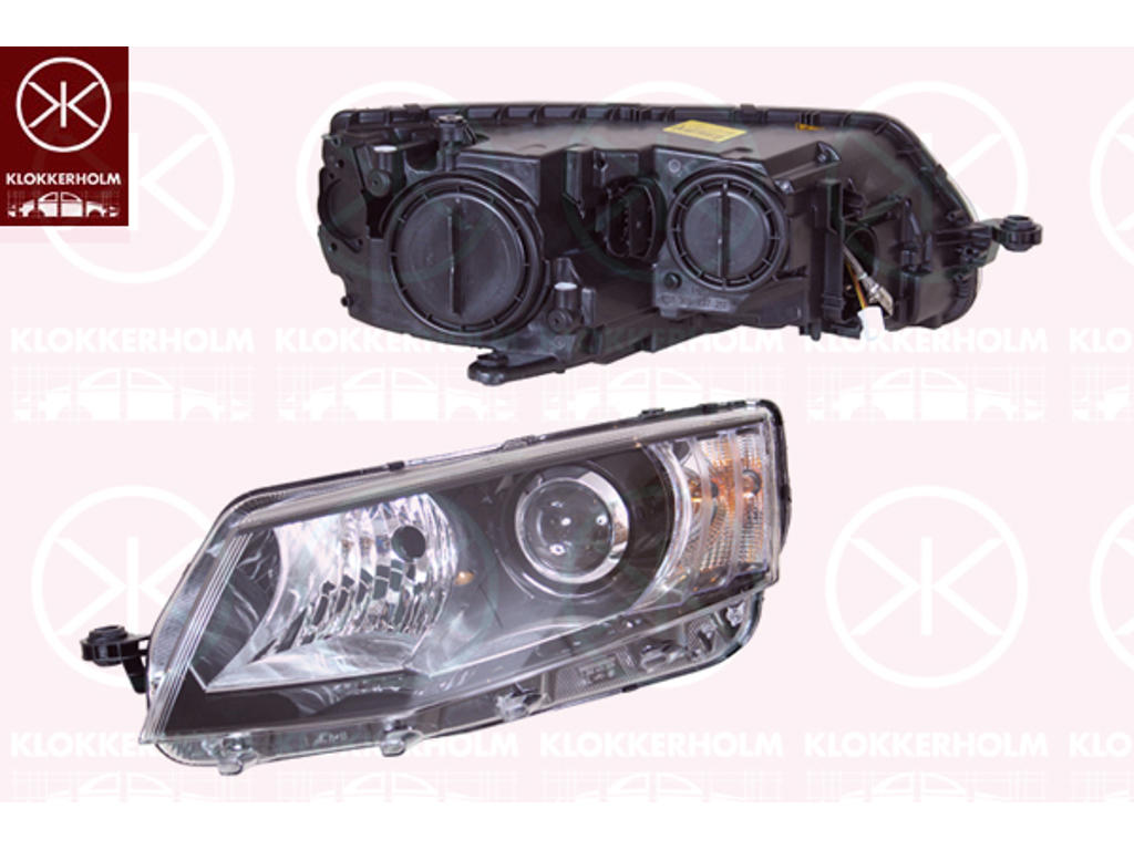 Headlight, Right, Bi-Xenon, with dynamic bending light, with motor for headlamp levelling, without control unit for Xenon, D3S (Gas Discharge Lamp), AL